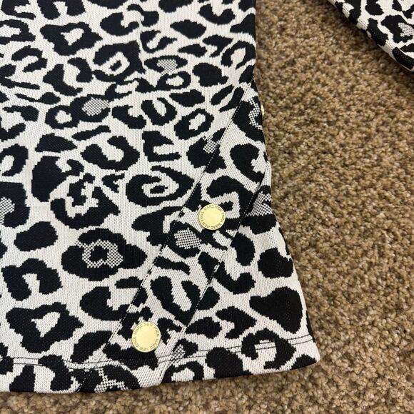 Marc New York Cheetah Animal Print 3/4 Sleeve Button Detail Sweater Womens Large - Picture 3 of 10